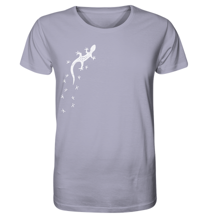 Gecko Eidechse Silhouette hell - Organic Shirt