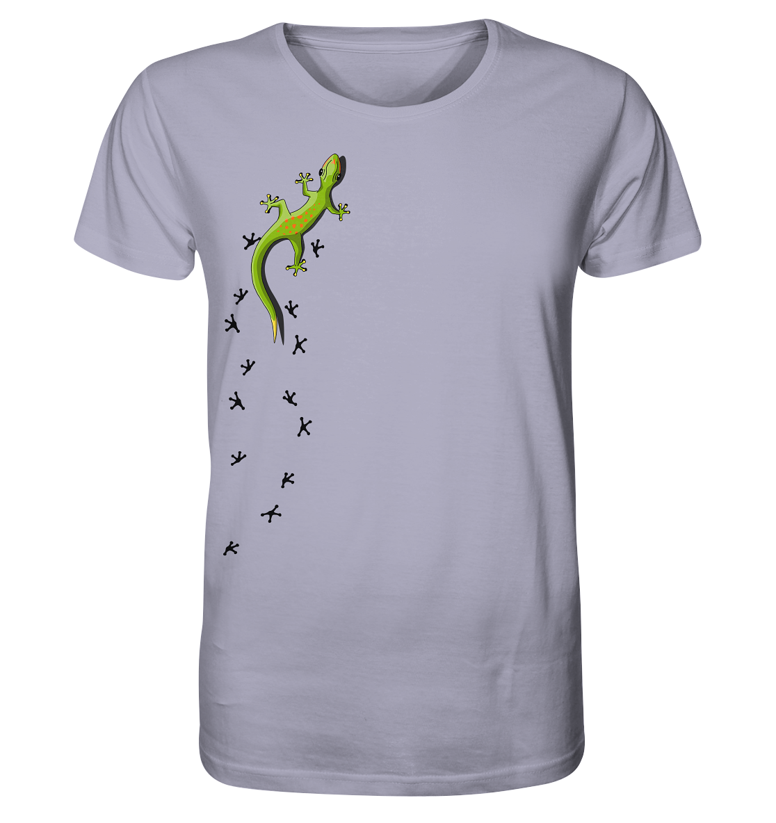Kletternder Gecko mit Spuren - Organic Shirt