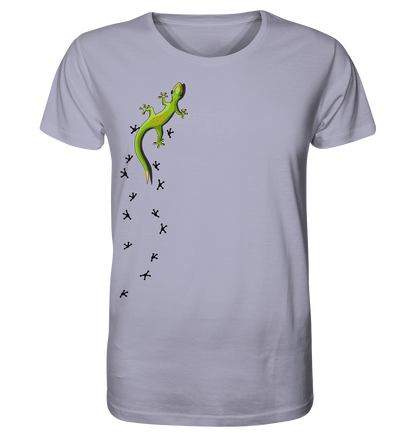 Kletternder Gecko mit Spuren - Organic Shirt
