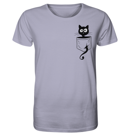 Schwarze Katze in der Tasche - Organic Shirt