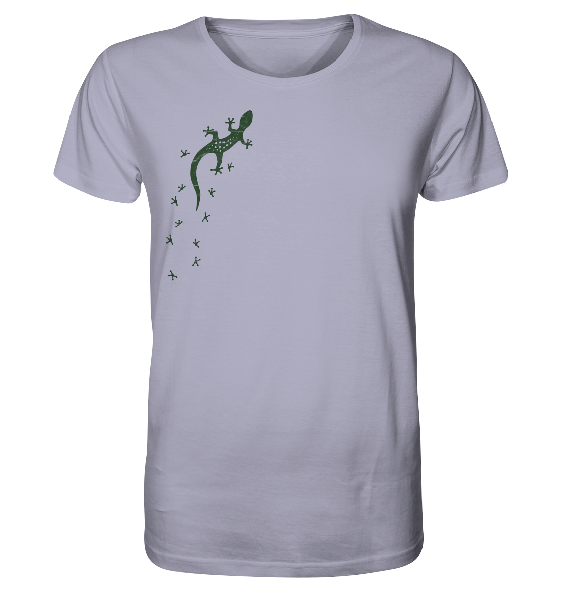 Gecko Eidechse Silhouette dunkel - Organic Shirt