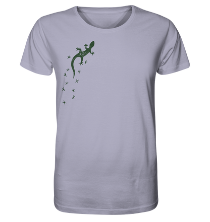 Gecko Eidechse Silhouette dunkel - Organic Shirt