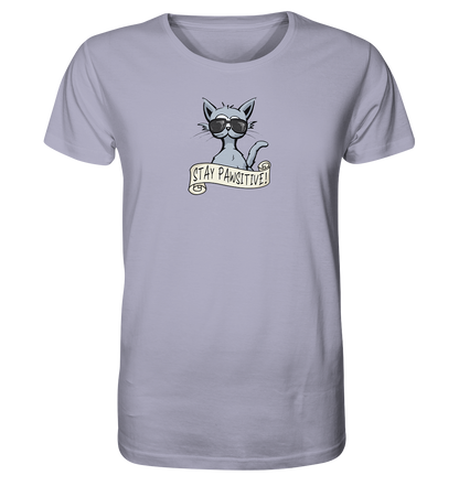 Stay Pawsitive Bleib lässig Hipster Katze - Organic Shirt