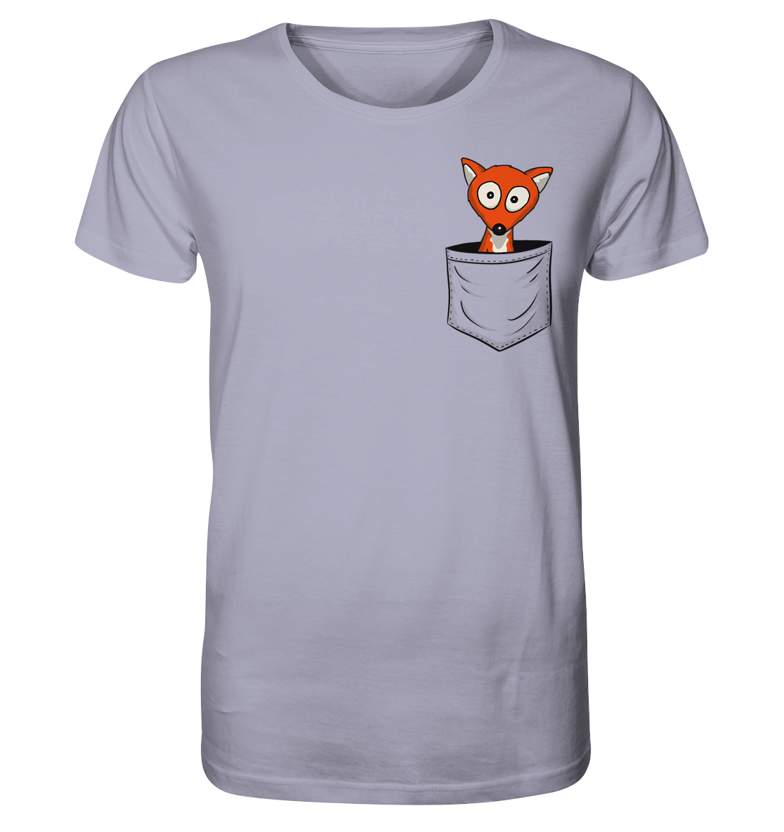 Fuchs in der Brusttasche | Taschen-Fuchs - Organic Shirt