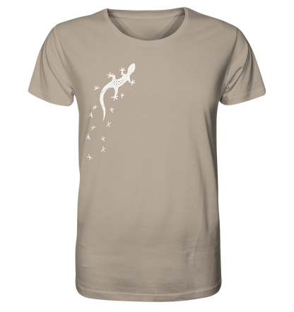 Gecko Eidechse Silhouette hell - Organic Shirt