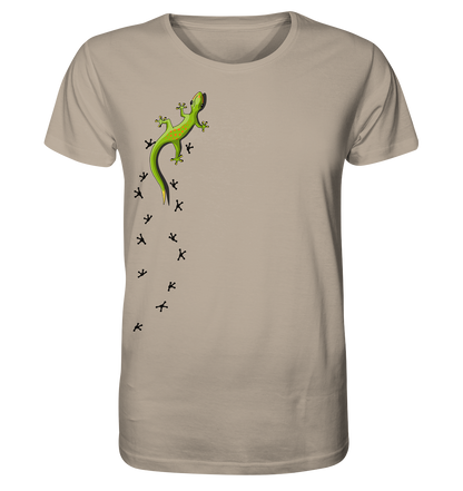Kletternder Gecko mit Spuren - Organic Shirt