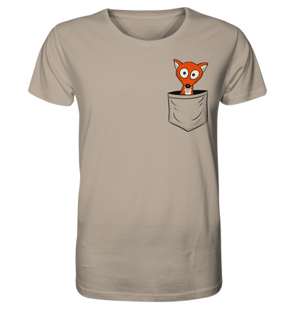 Fuchs in der Brusttasche | Taschen-Fuchs - Organic Shirt