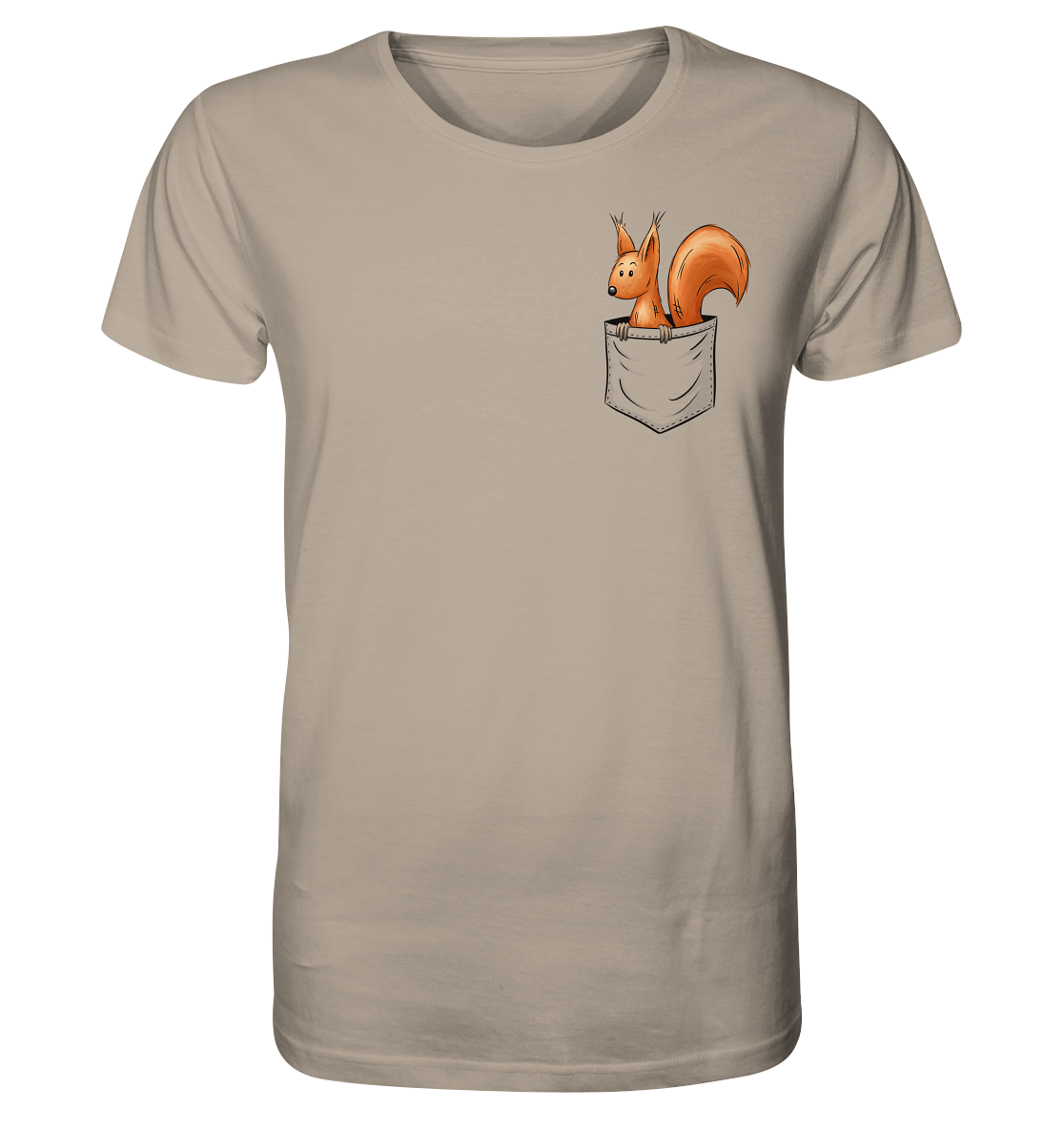 Lässiges Eichhörnchen In Tasche - Organic Shirt