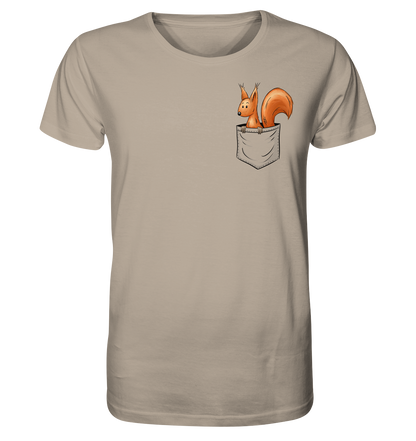 Lässiges Eichhörnchen In Tasche - Organic Shirt