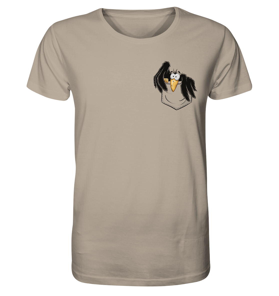 Kleiner Rabe | schwarze Krähe In Tasche - Organic Shirt