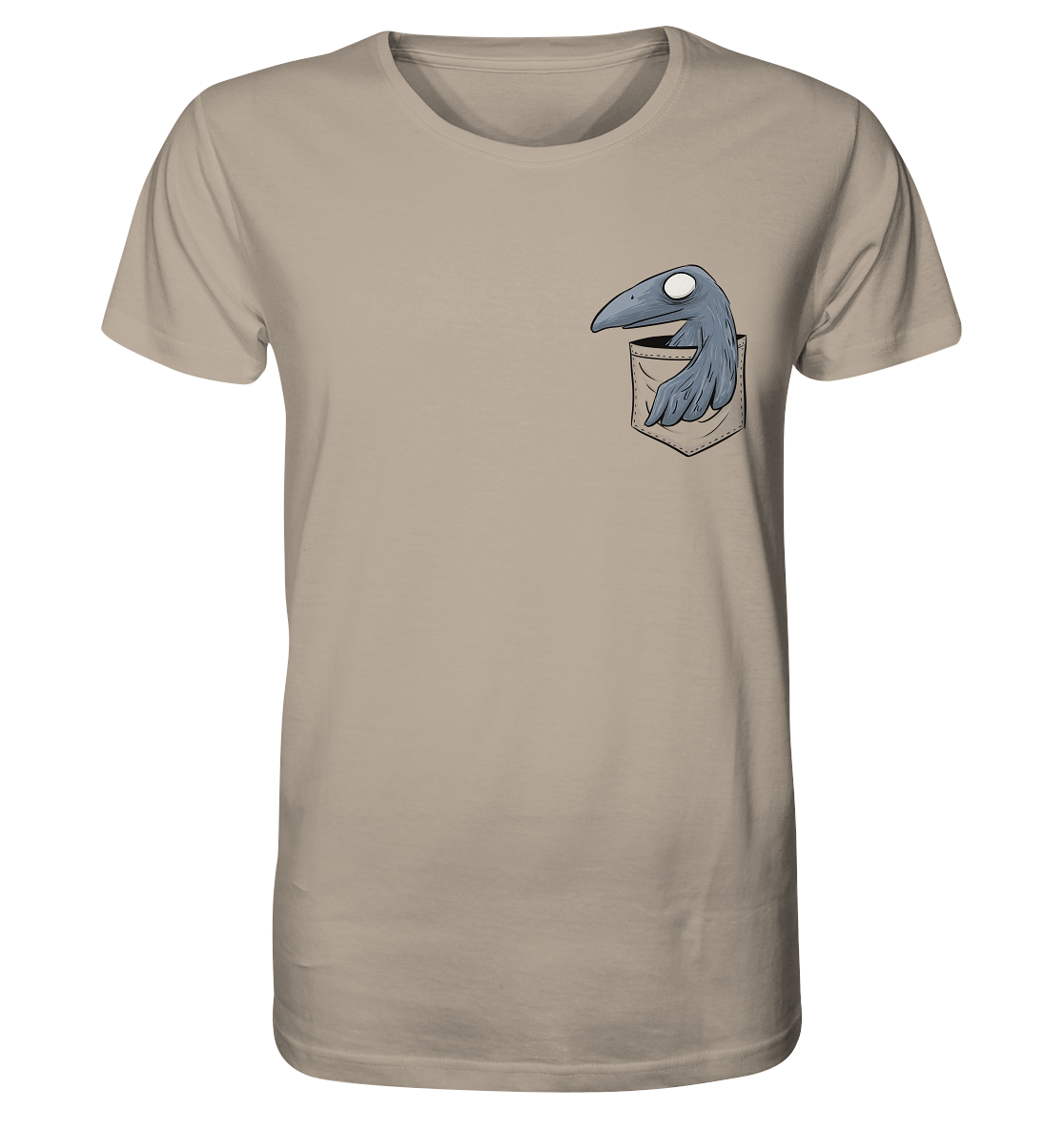 Grufti Rabe Krähe in der Tasche - Organic Shirt