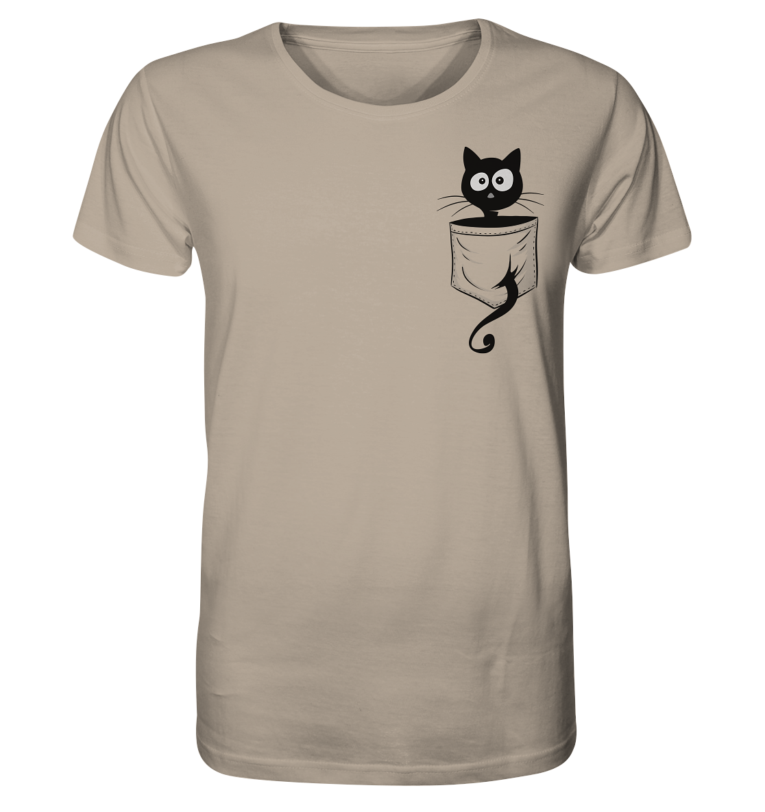Schwarze Katze in der Tasche - Organic Shirt