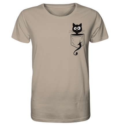 Schwarze Katze in der Tasche - Organic Shirt