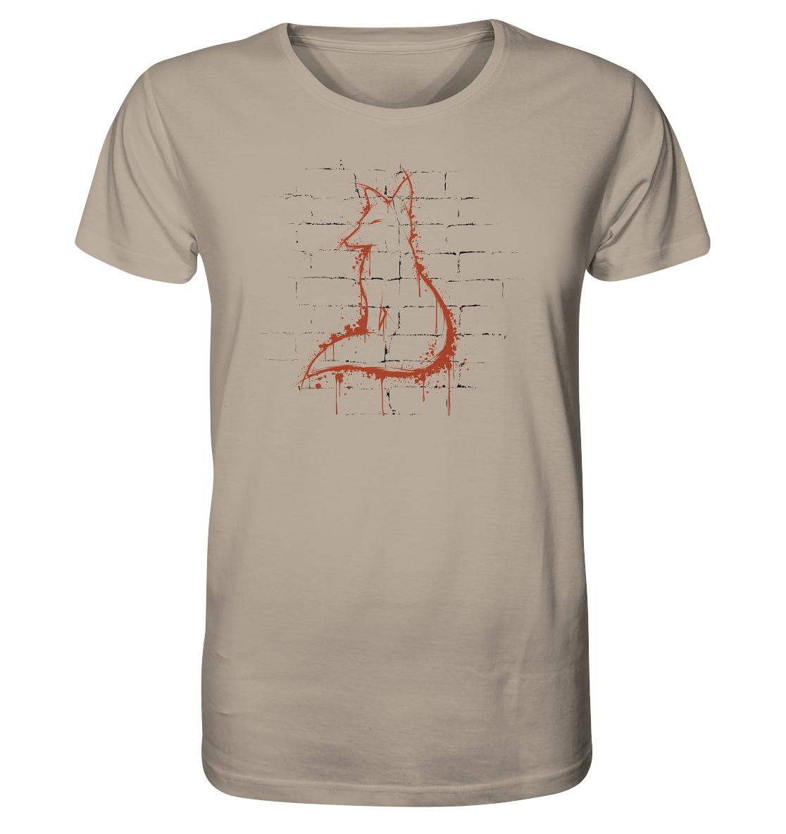 Street Art Fuchs Silhouette - Organic Shirt