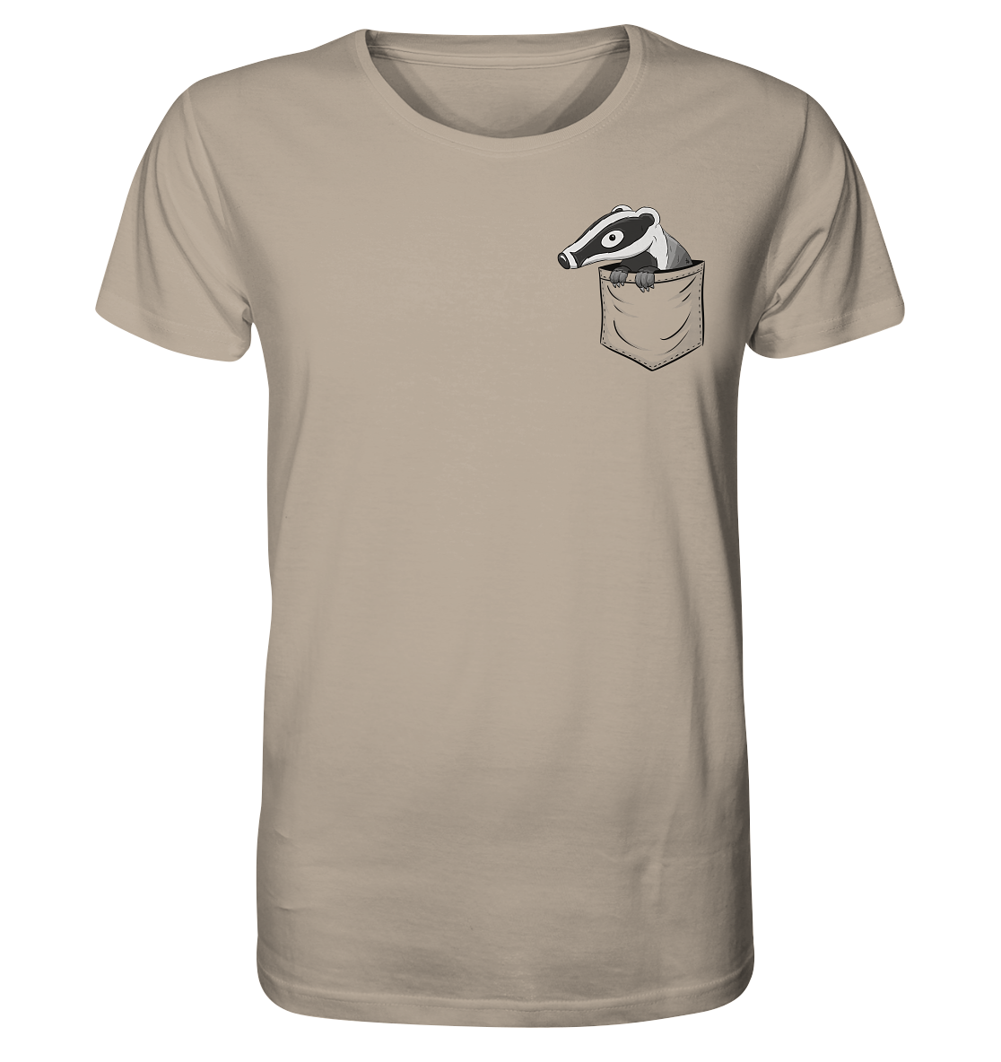 Lustig gemütlicher Dachs In der Tasche - Organic Shirt