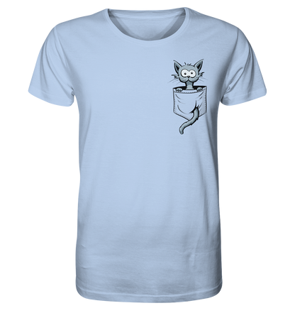 Verrückte Katze in Deiner Brust-Tasche - Organic Shirt