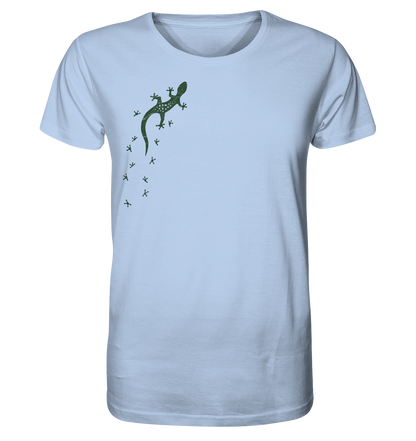 Gecko Eidechse Silhouette dunkel - Organic Shirt