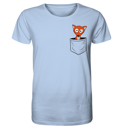 Fuchs in der Brusttasche | Taschen-Fuchs - Organic Shirt