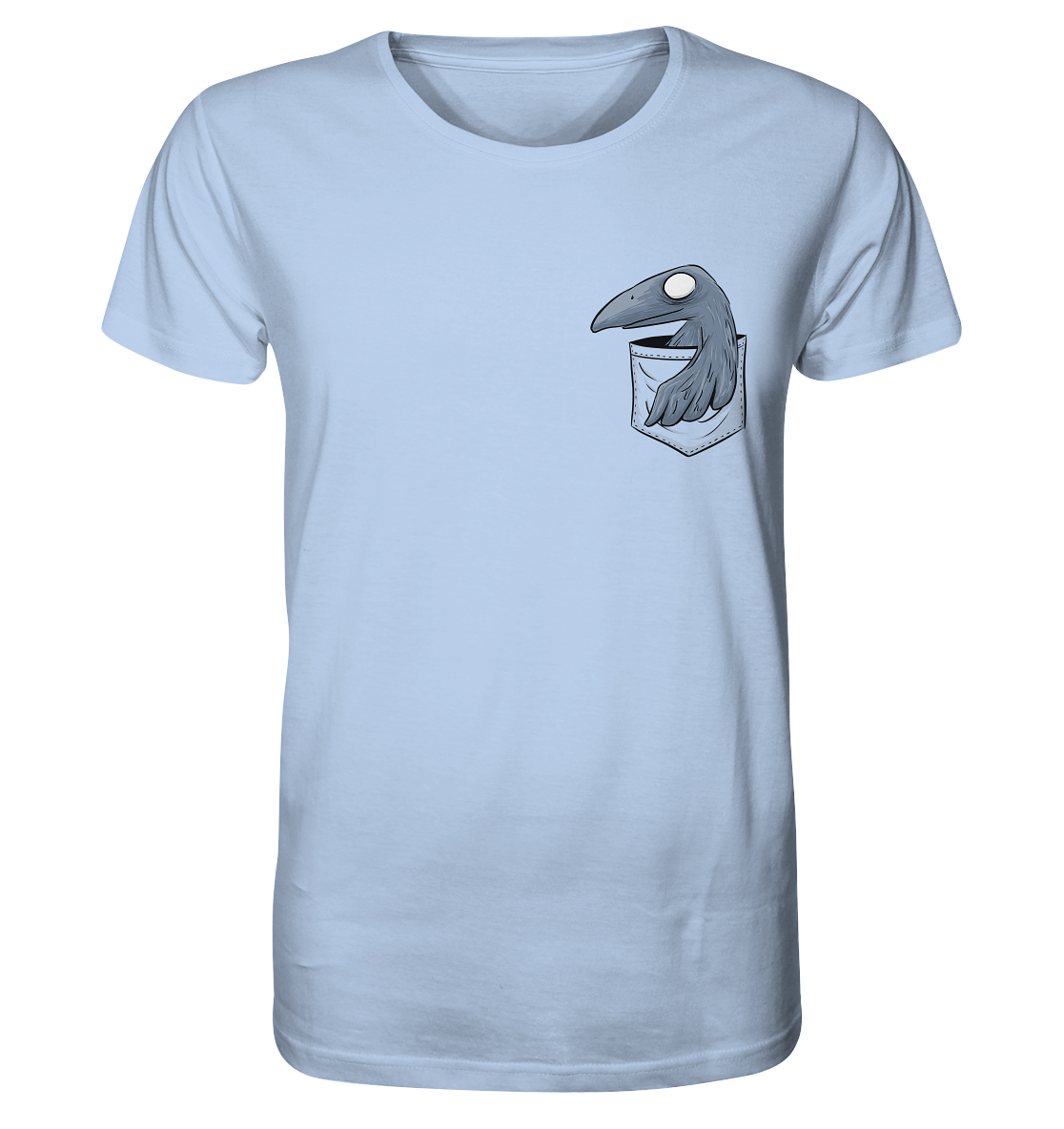 Grufti Rabe Krähe in der Tasche - Organic Shirt