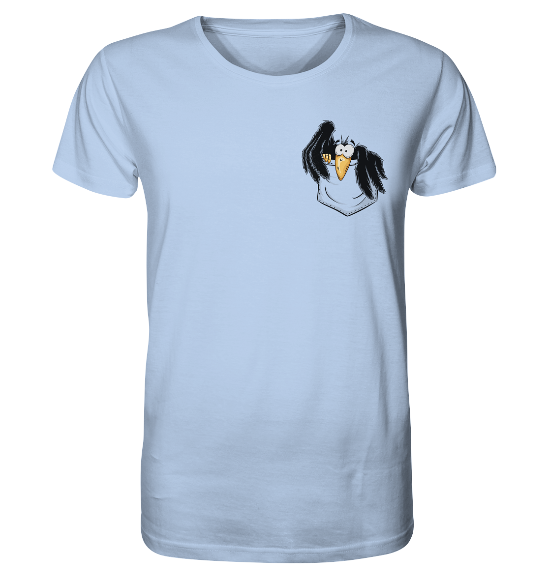 Kleiner Rabe | schwarze Krähe In Tasche - Organic Shirt
