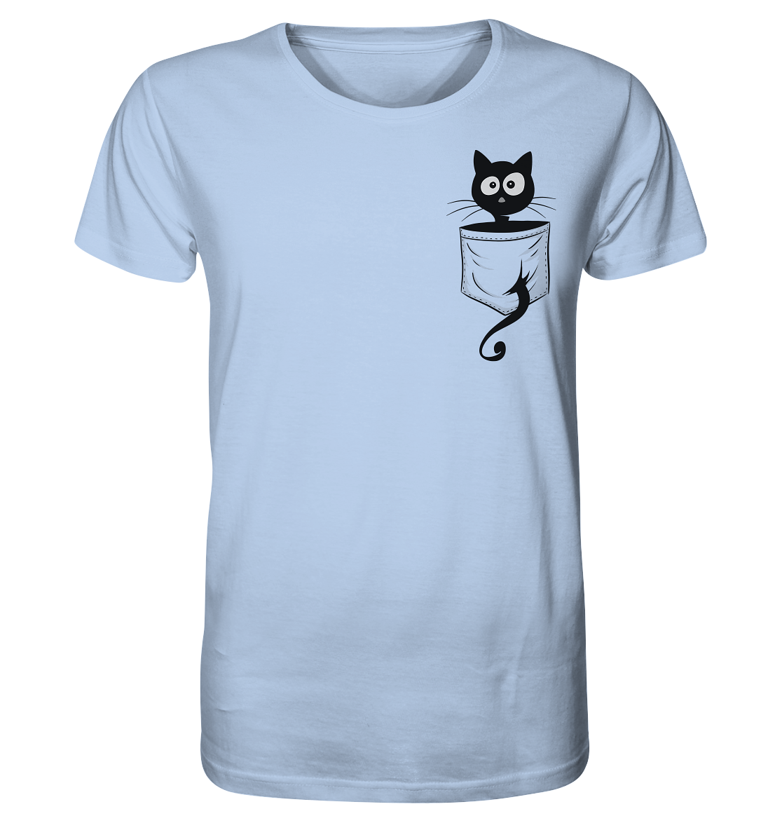 Schwarze Katze in der Tasche - Organic Shirt