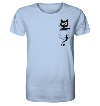 Schwarze Katze in der Tasche - Organic Shirt