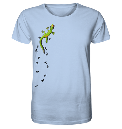 Kletternder Gecko mit Spuren - Organic Shirt