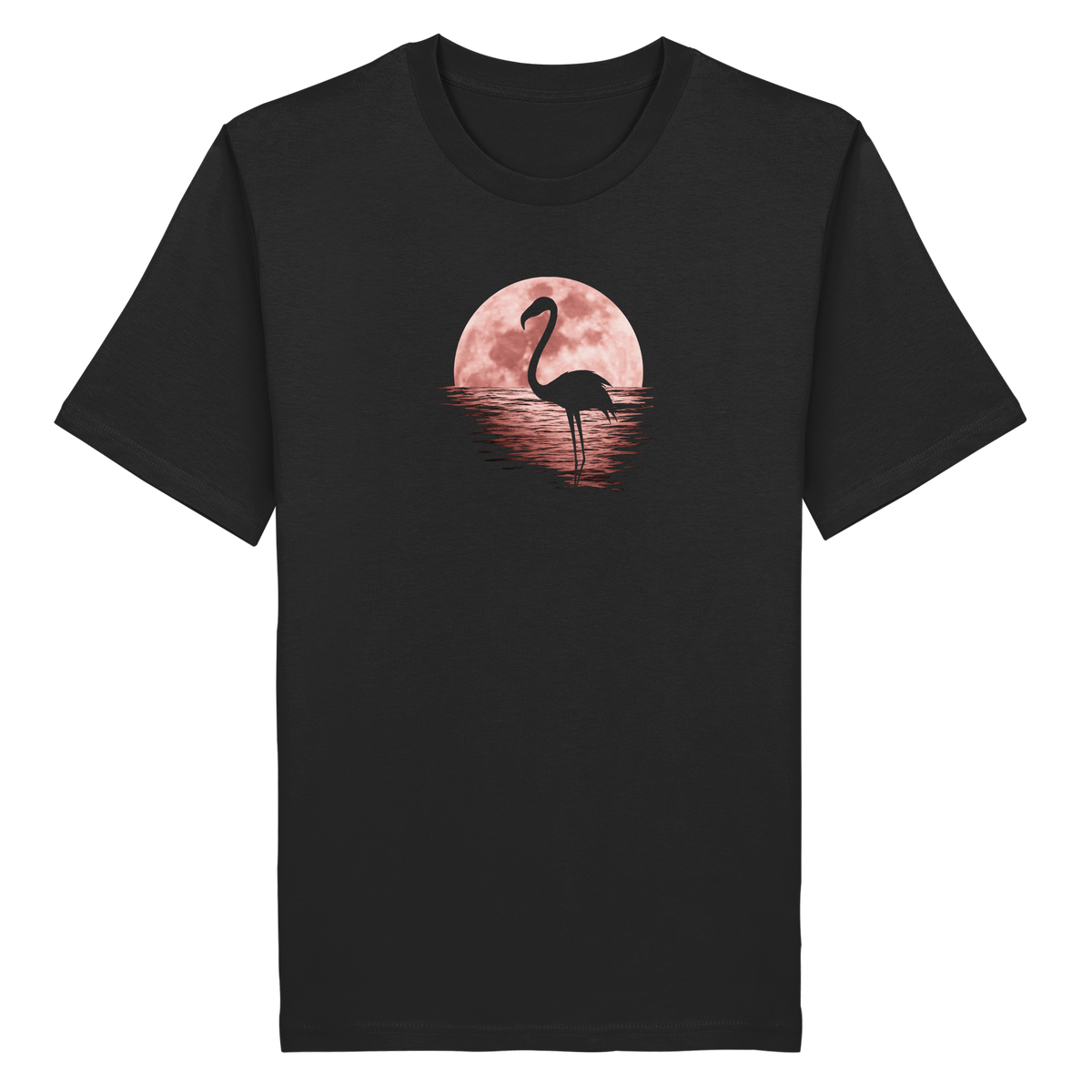 Rosa Vollmond Flamingo - Organic Shirt