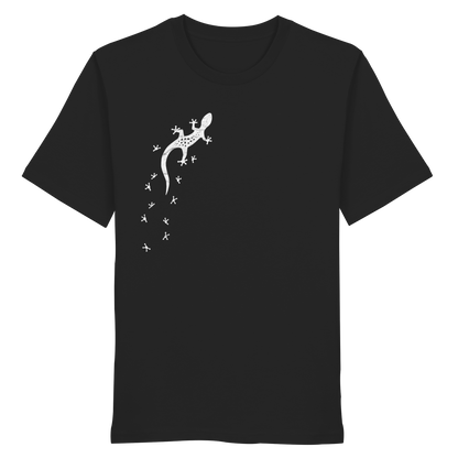 Gecko Eidechse Silhouette hell - Organic Shirt