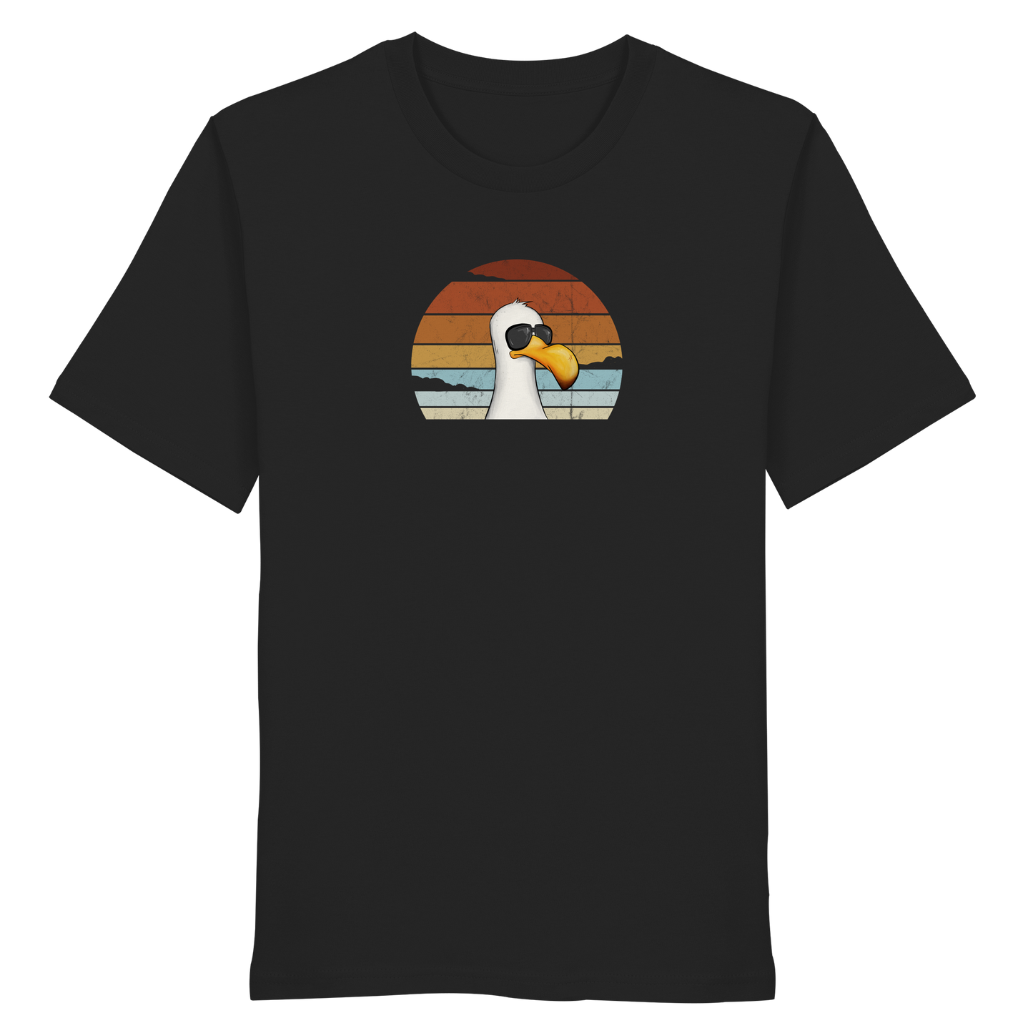 Cool lässige Retro Möwe - Organic Shirt