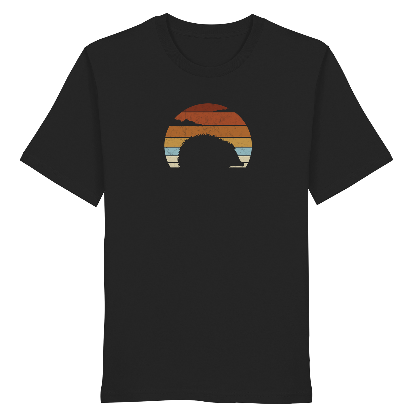 Retro Igel Silhouette im Sonnenuntergang - Organic Shirt