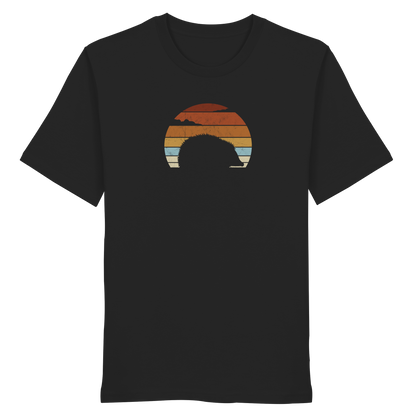 Retro Igel Silhouette im Sonnenuntergang - Organic Shirt