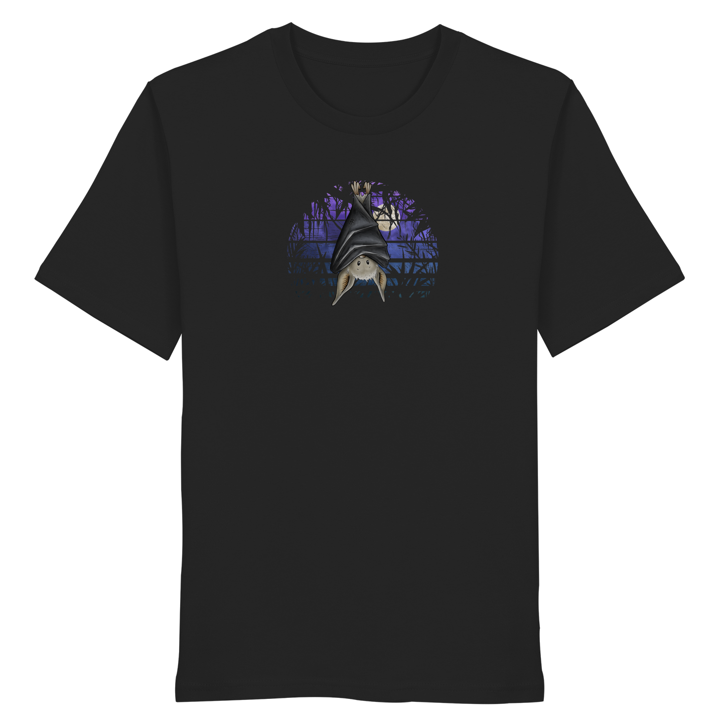 Fledermaus in blauer Nacht - Organic Shirt