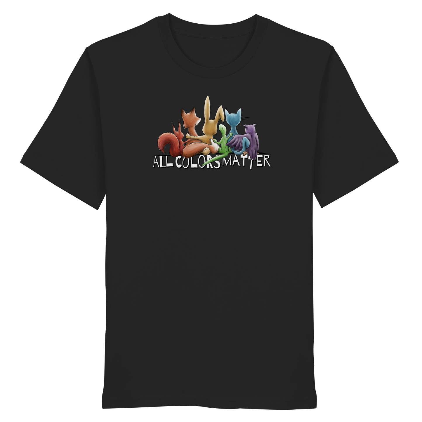 All Colors Matter! Regenbogen Tiere für Vielfalt - Organic Shirt