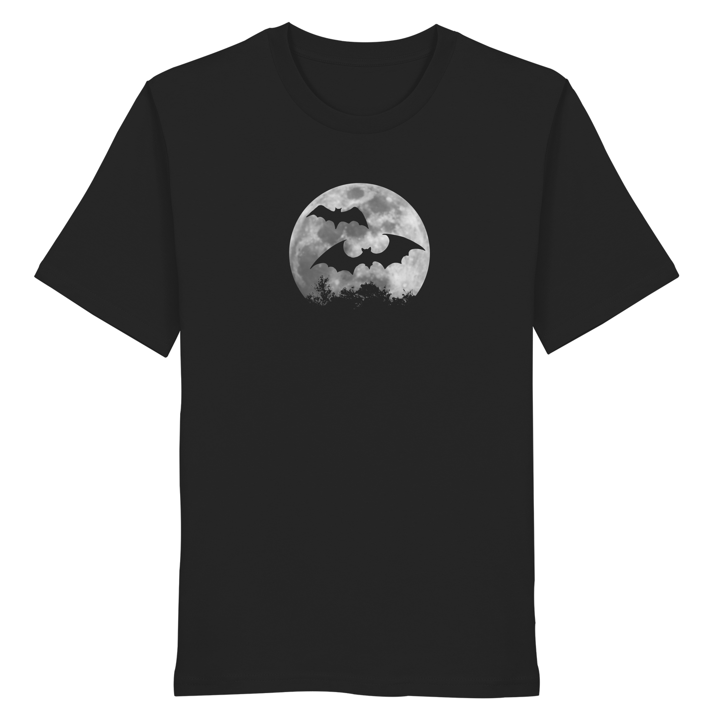 Fledermaus Silhouetten bei Vollmond - Organic Shirt