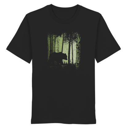 Braunbär im Zwielicht Wald - Organic Shirt
