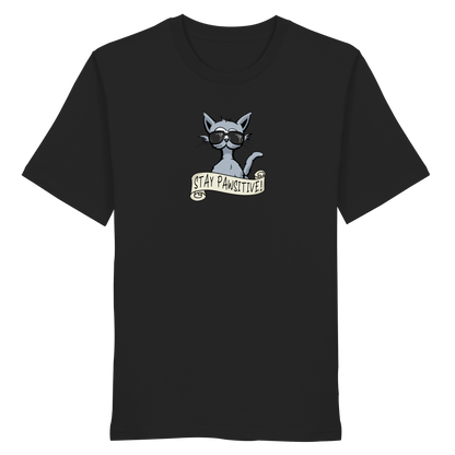 Stay Pawsitive Bleib lässig Hipster Katze - Organic Shirt