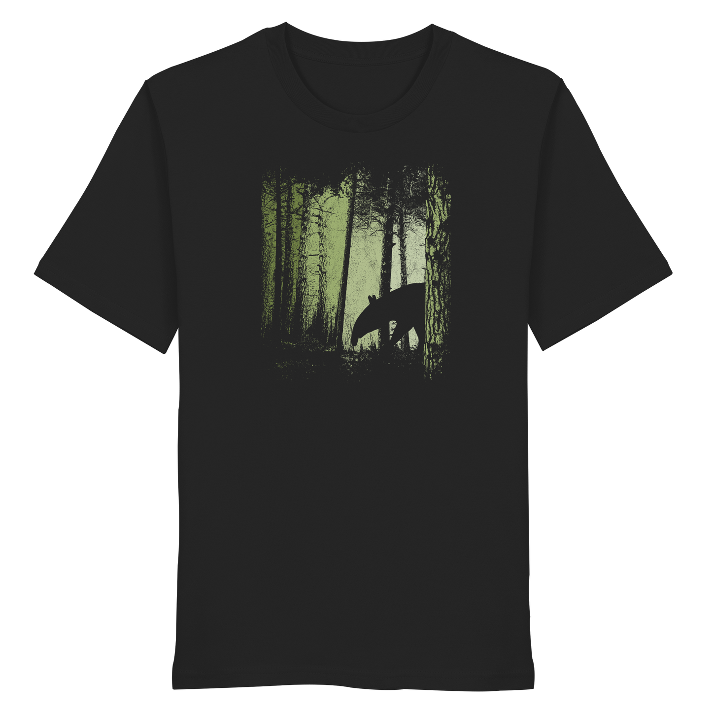 Lässiger Tapir im Zwielicht Wald - Organic Shirt