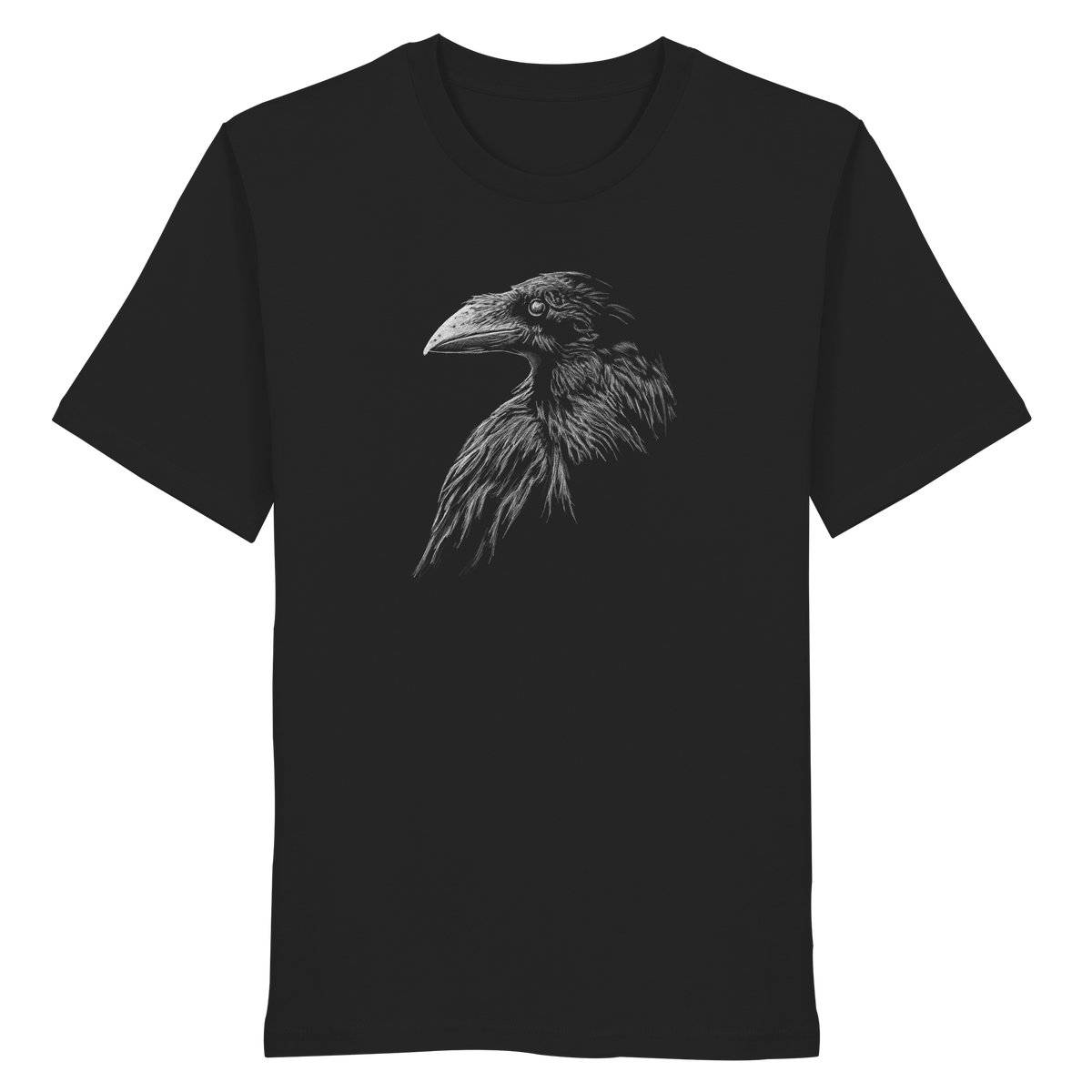 Kritzelkunst Rabe Krähe - Organic Shirt
