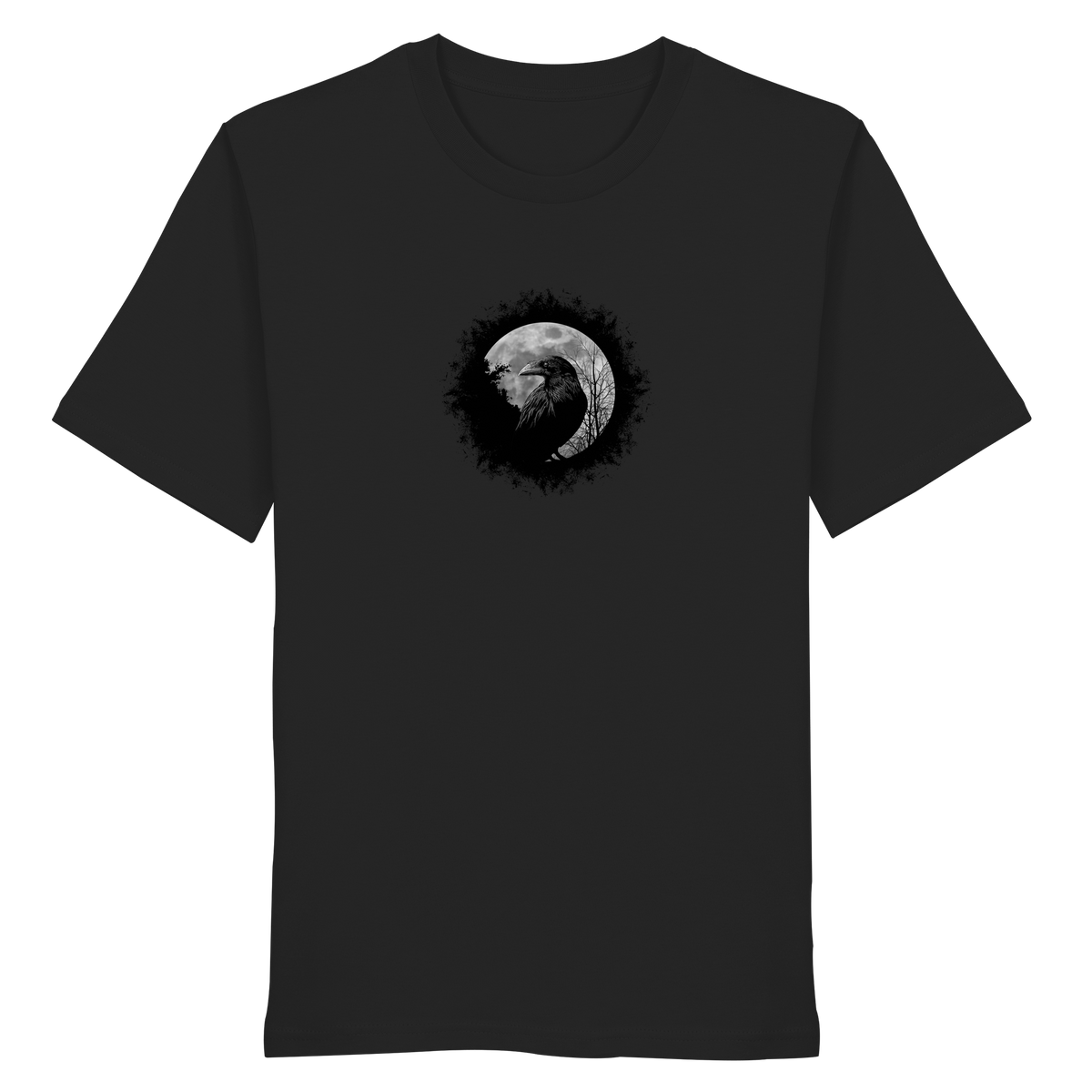 Schwarzer Rabe bei Vollmond  - Organic Shirt