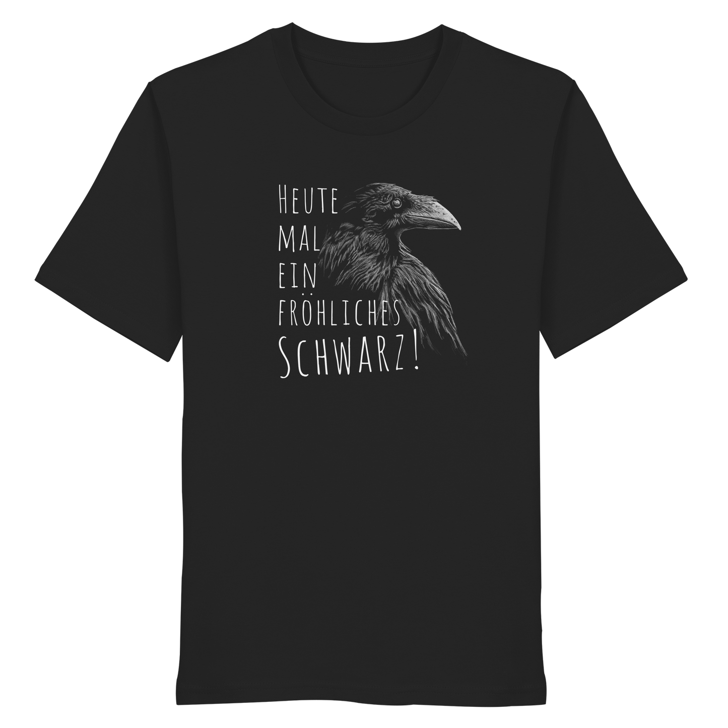 fröhlicher schwarzer Rabe - Organic Shirt
