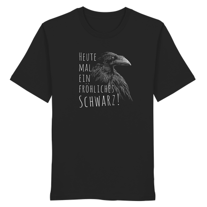 fröhlicher schwarzer Rabe - Organic Shirt