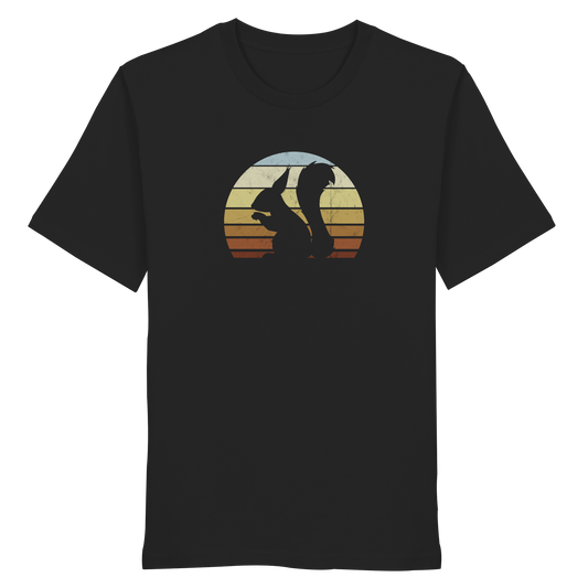 Retro Eichhörnchen Silhouette - Organic Shirt