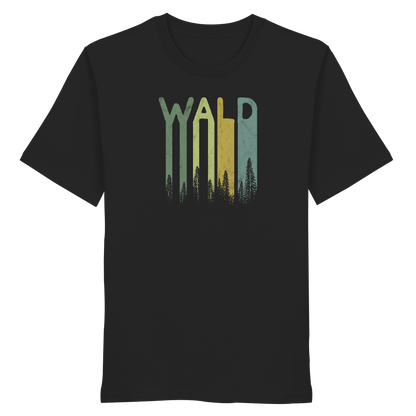 Wald Retro Forst Schriftzug - Organic Shirt