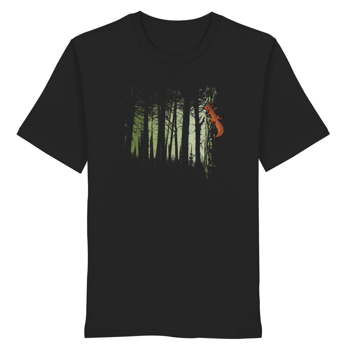 Eichhörnchen im Zwielicht-Wald - Organic Shirt