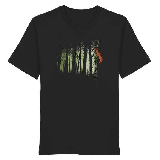 Eichhörnchen im Zwielicht-Wald - Organic Shirt