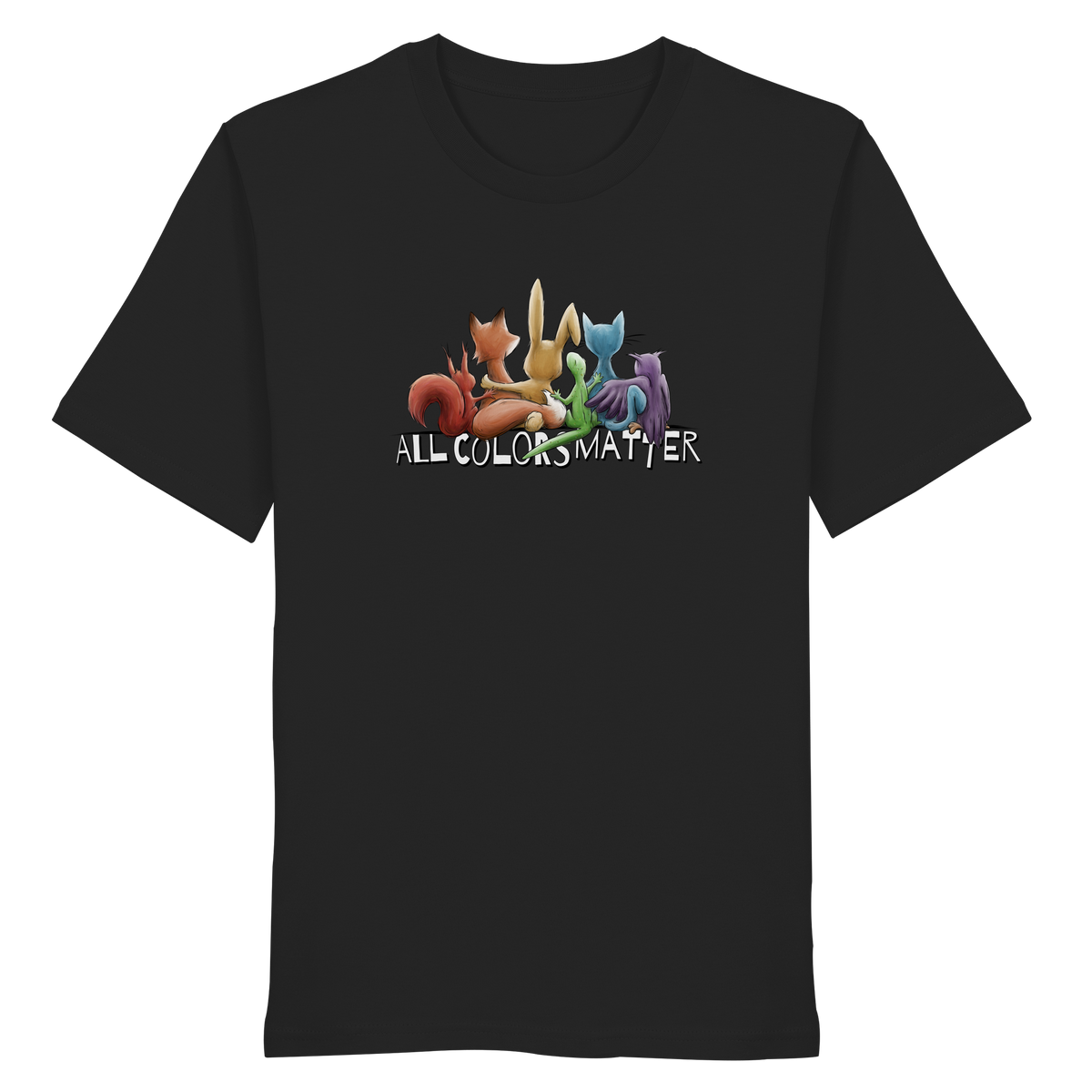 All Colors Matter! Regenbogen Tiere für Vielfalt - Organic Shirt