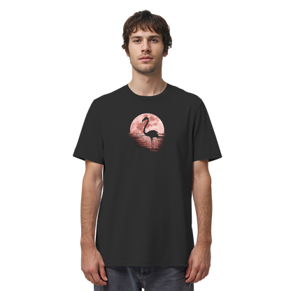 Rosa Vollmond Flamingo - Organic Shirt