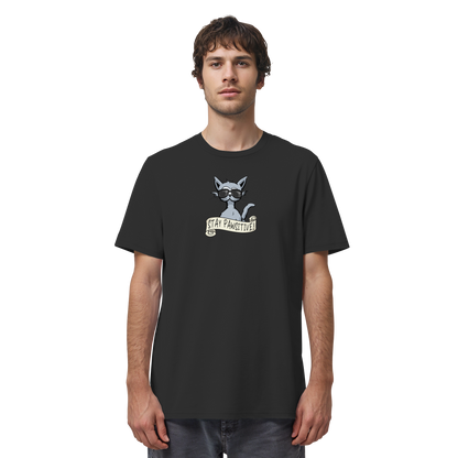 Stay Pawsitive Bleib lässig Hipster Katze - Organic Shirt