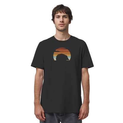 Retro Igel Silhouette im Sonnenuntergang - Organic Shirt